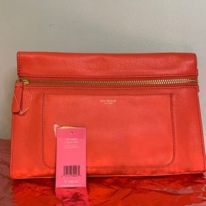 NWT Isaac Mizrahi leather clutch